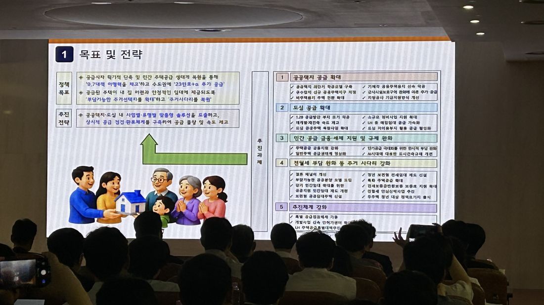 목표 및 전략 — 정책목표·추진전략·5대 추진과제 슬라이드