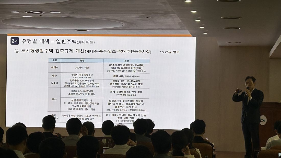 도시형생활주택 건축규제 개선 현행-개선 비교표 슬라이드