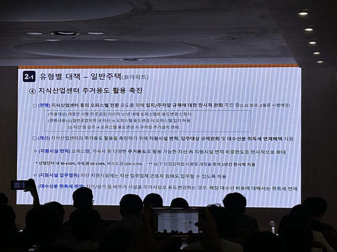 지식산업센터 주거용도 활용 촉진 슬라이드